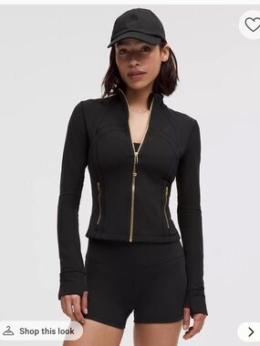 **LIKE NEW** Women’s Lululemon Define Cropped Jacket Blsck/gold